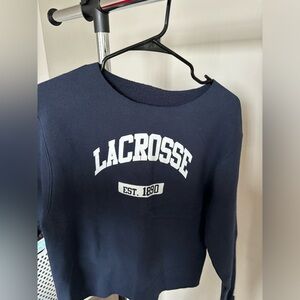 Cropped lacrosse crew neck